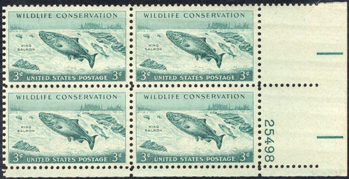 # 1079 (1956) King Salmon - PB, LR #25498, MNH