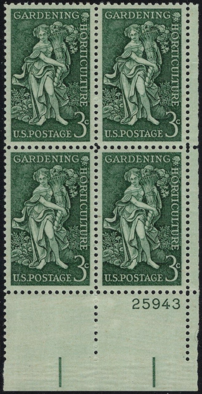 # 1100 (1958) Gardening / Horticulture - PB, LR #25943, XF MNH