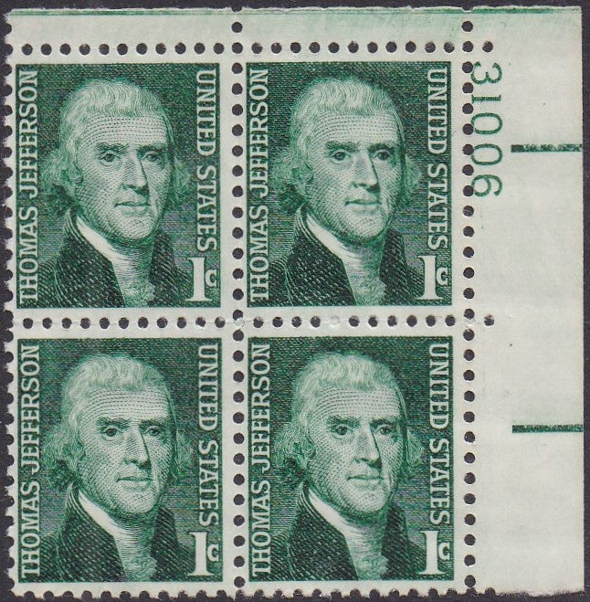 # 1278 (1968) Jefferson - PB, UR #31006, MNH