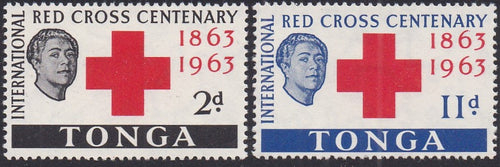 Tonga # 134-135 (1963) Red Cross - Sgls, Set/2, MLH