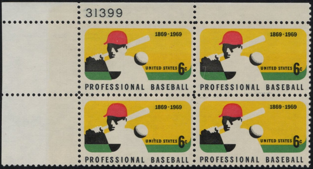 # 1381 (1969) Baseball - PB, UL #31399, FVF MNH