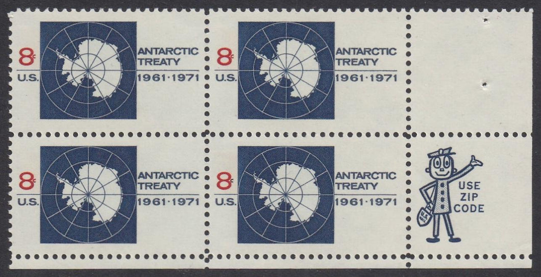 # 1431 (1971) Antarctica - Mr. Zip, BK/4, LR, MNH