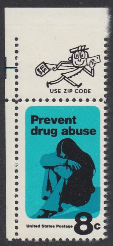 # 1438 (1971) Drug Abuse - Mr. Zip, Sgl, UL, MNH