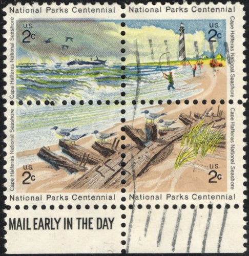 # 1448-51 (1972) Cape Hatteras - ME, B, BK/4, Used