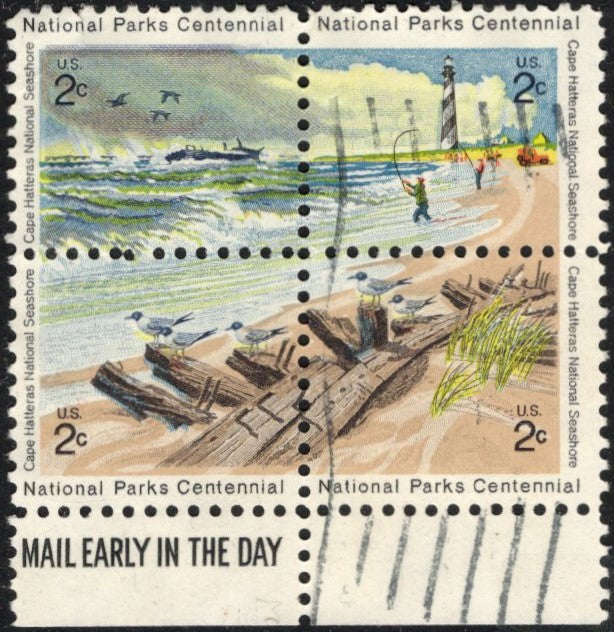 # 1448-51 (1972) Cape Hatteras - ME, B, BK/4, Used