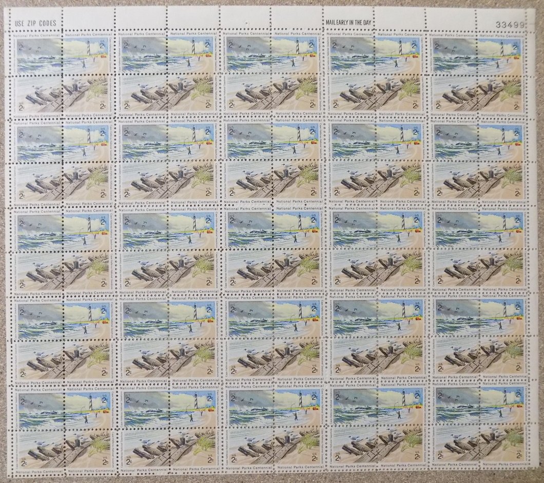 # 1448-51 (1972) Cape Hatteras - Pane, MNH, AT FACE