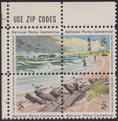 # 1448-51 (1972) Cape Hatteras - Zip Code, BK/4, UL, MNH