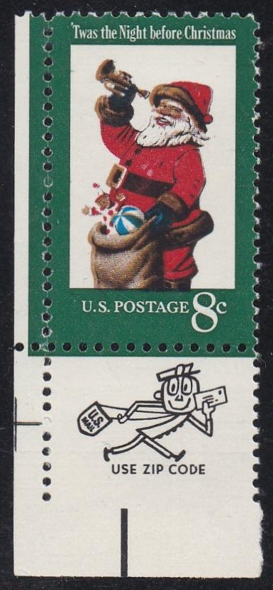 # 1472 (1972) Santa - Mr. Zip, Sgl, LL, MNH