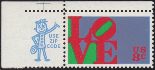 # 1475 (1973) Love - Mr. Zip, Sgl, UL, MNH