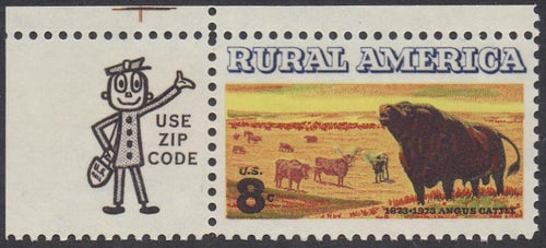 # 1504 (1973) Cattle - Mr. Zip, Sgl, UL, MNH