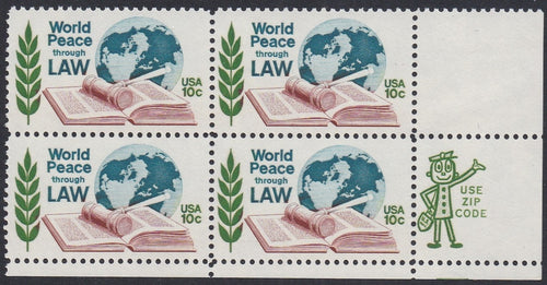 # 1576 (1975) Law - Mr. Zip, BK/4, LR, MNH