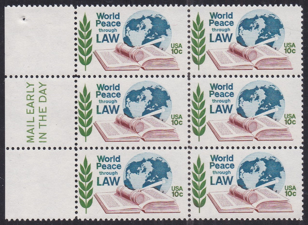 # 1576 (1975) Law - Mail Early, BK/6, L, MNH