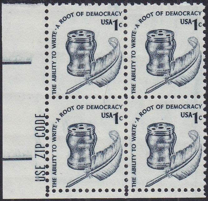 # 1581 (1977) Quill, DG, GP - Zip BK/4, LL, MNH