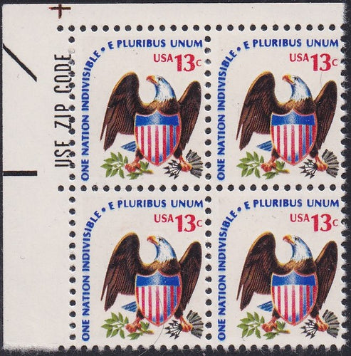 # 1596 (1975) Eagle, SG, WP, Perf 11.25 - Zip BK/4, UL, MNH