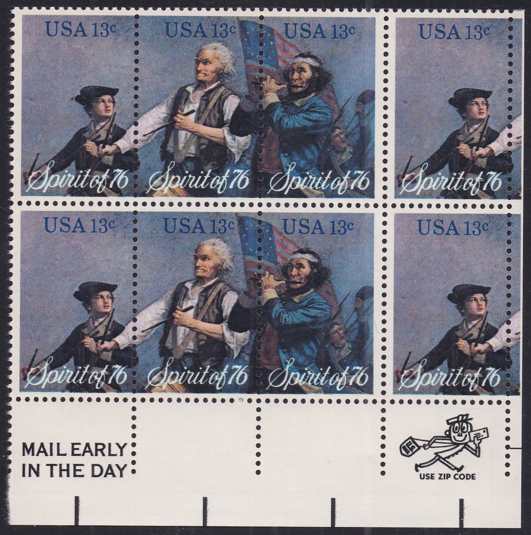 # 1629-31 (1976) Spirit of '76 - Mr. Zip, BK/8, LR, MNH