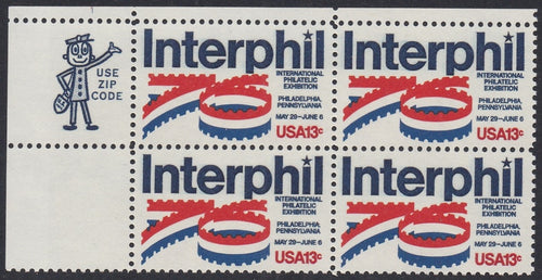 # 1632 (1976) Interphil - Mr. Zip, BK/4, UL, MNH