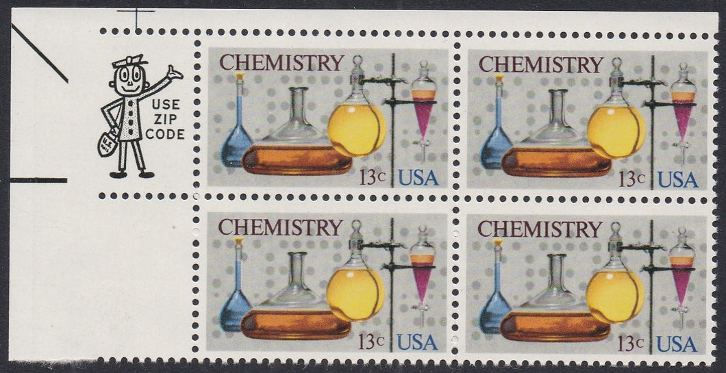 # 1685 (1976) Chemistry - Mr. Zip, BK/4, UL, MNH