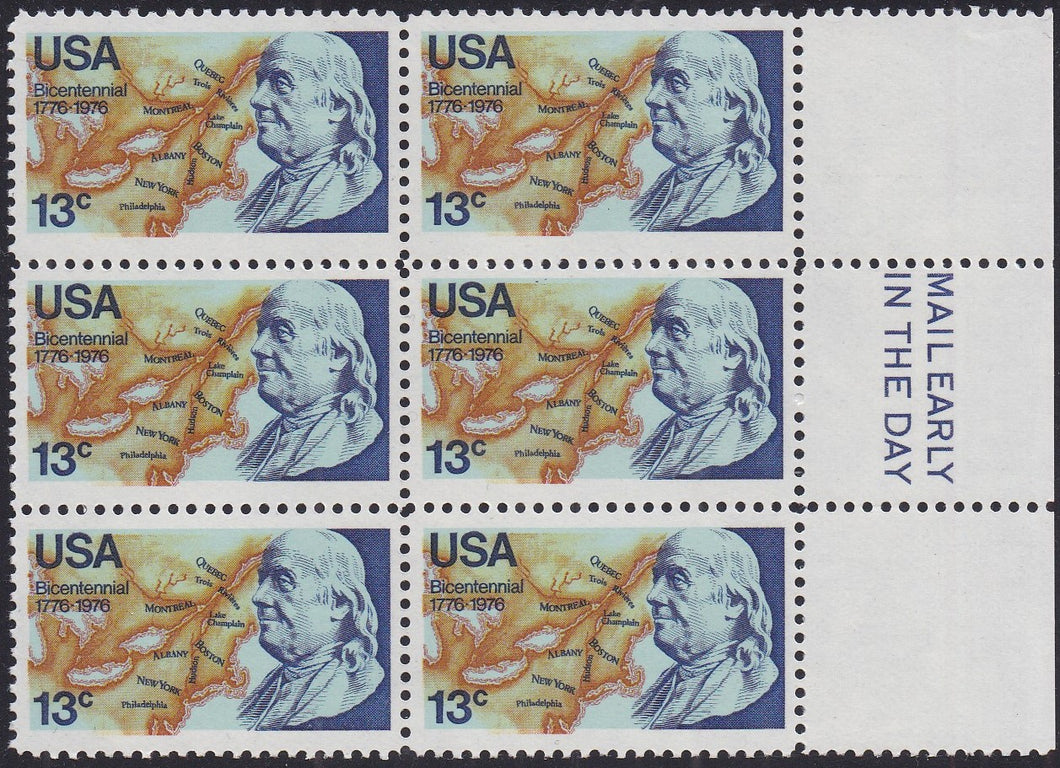 # 1690 (1976) Franklin - ME, BK/6, R, MNH