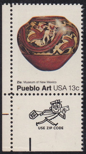 # 1706-09 (1977) Pottery - Mr. Zip, Sgl, LL, MNH