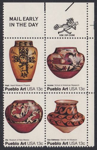 # 1706-09 (1977) Pottery - Mr. Zip, BK/4, UR, MNH