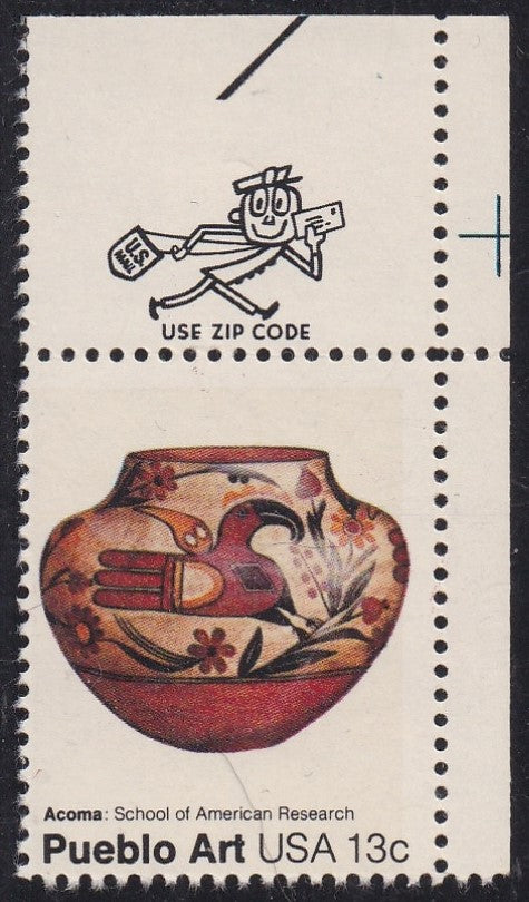 # 1706-09 (1977) Pottery - Mr. Zip, Sgl, UR, MNH