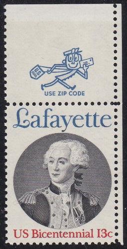 # 1716 (1977) Lafayette - Mr. Zip, Sgl, UR, MNH