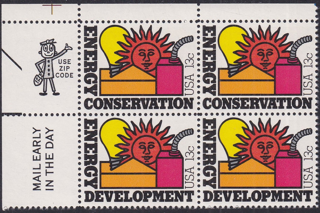 # 1723-24 (1977) Energy - Mr. Zip, BK/4, UL, MNH