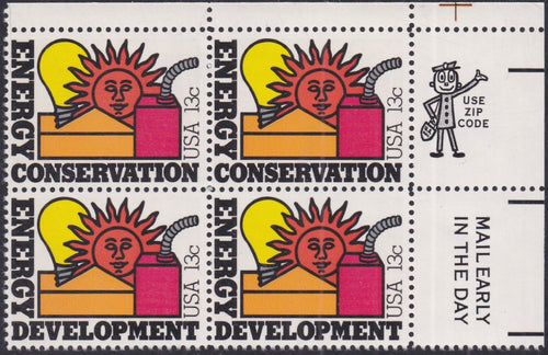 # 1723-24 (1977) Energy - Mr. Zip, BK/4, UR, MNH