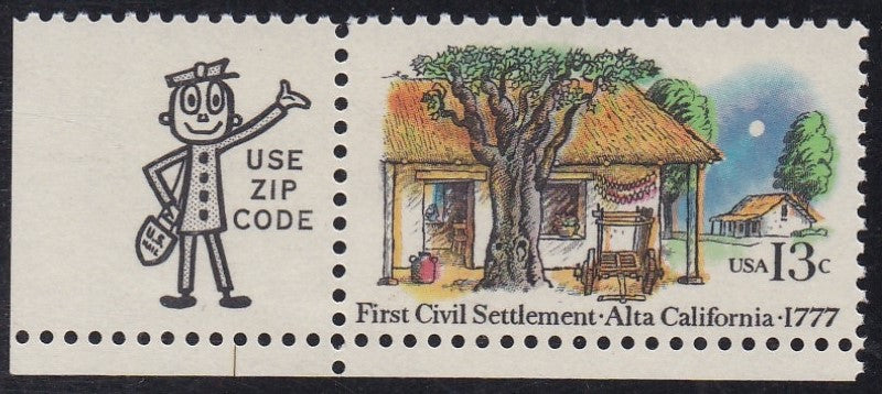 # 1725 (1977) Alta California - Mr. Zip, Sgl, LL, MNH