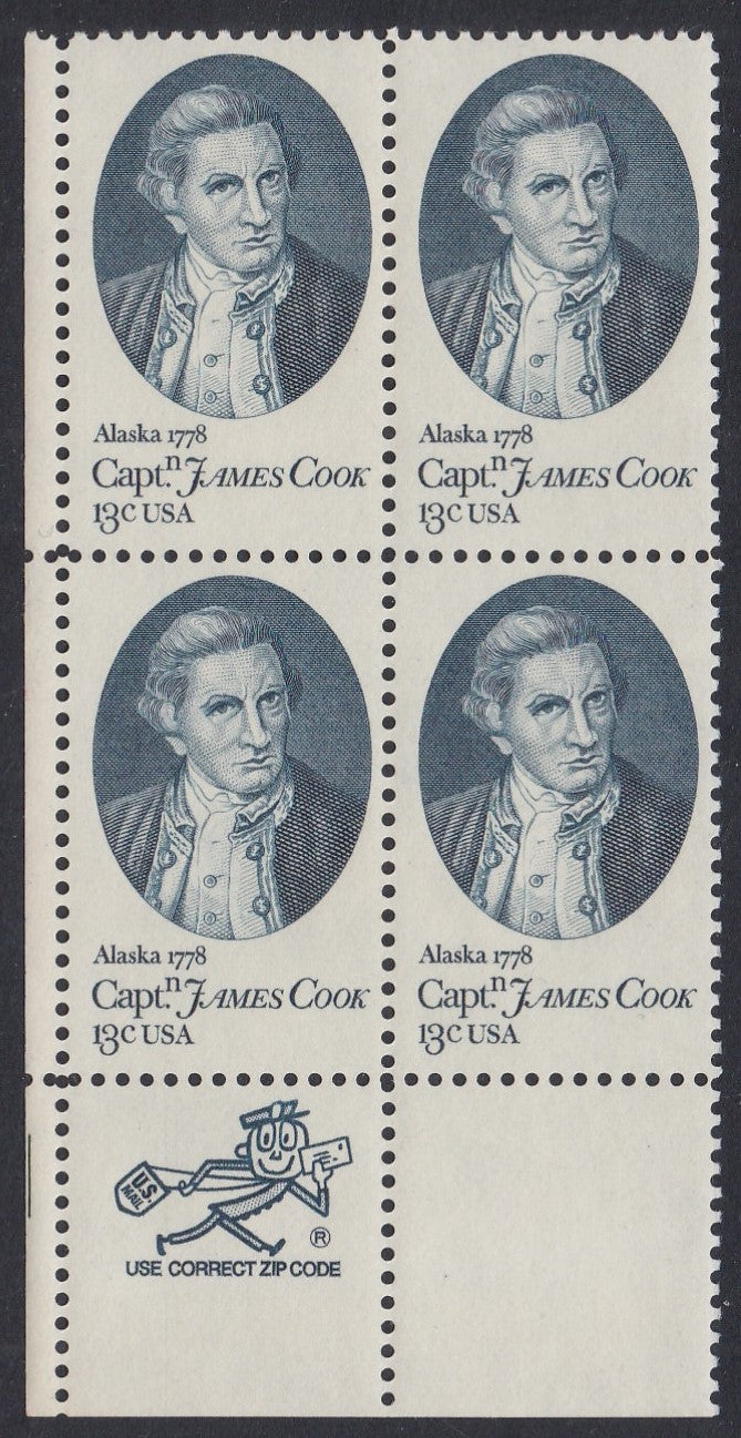 # 1732 (1978) Capt Cook - Mr. Zip, BK/4, LL, MNH