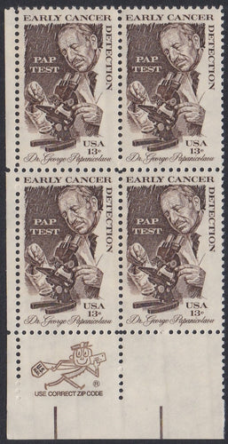 # 1754 (1978) Cancer - Mr. Zip, BK/4, LL, MNH