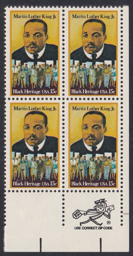 # 1771 (1979) MLK - Mr. Zip, BK/4, LR, MNH