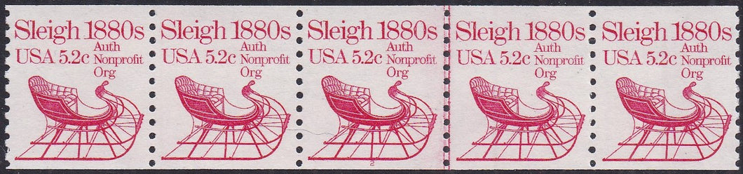 # 1900 (1983) 1880's Sleigh - PS/5, #2, XF MNH