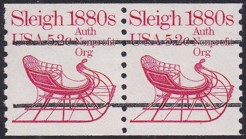 # 1900 (1983) 1880's Sleigh, Precancel - Coil pr, XF MNH