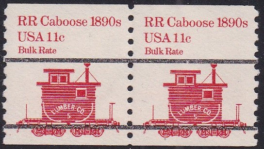 # 1905a (1984) 1890's Caboose, Precancel, with Lines - Coil pr, MNH