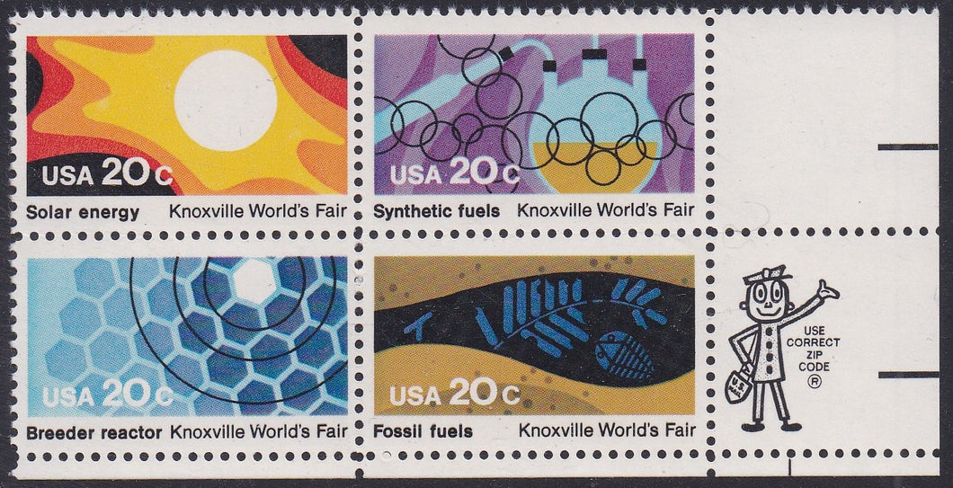 # 2006-09 (1982) World's Fair - Mr. Zip, BK/4, LR, MNH