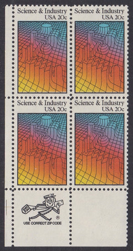 # 2031 (1983) Science & Industry - Mr. Zip, BK/4, LL, MNH