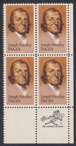 # 2038 (1983) Priestley - Mr. Zip, BK/4, LR, MNH