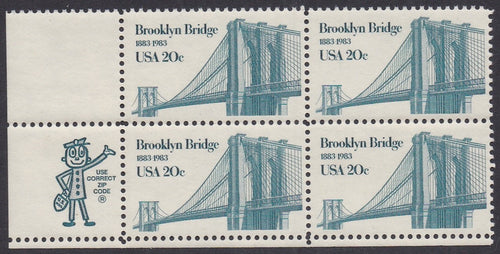 # 2041 (1983) Brooklyn Bridge - Mr. Zip, BK/4, LL, MNH