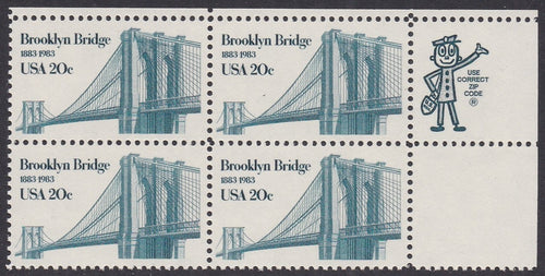 # 2041 (1983) Brooklyn Bridge - Mr. Zip, BK/4, UR, MNH