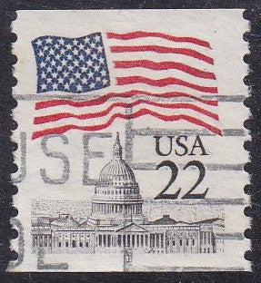 # 2115a (1985) Flag over Capitol Dome, NB Tag - PS/1, #1, Used