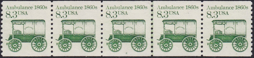 # 2128 (1985) 1860's Ambulance - PS/5, #2, XF MNH