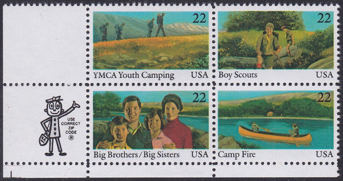 # 2160-63 (1985) Youth Year - Mr. Zip, BK/4, LL, MNH