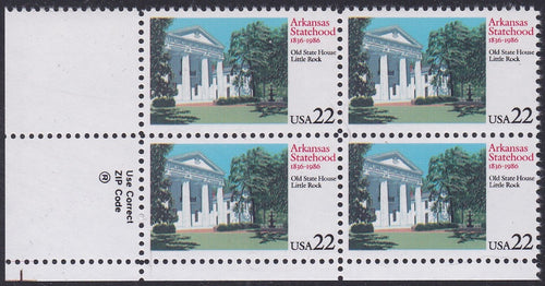 # 2167 (1986) Arkansas - Zip Code, BK/4, LL, MNH