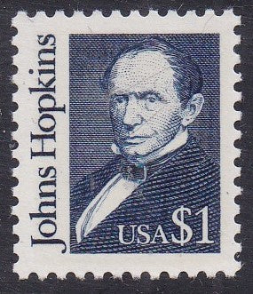 # 2194 (1989) Hopkins, Intense Deep Blue, LB tag, DG, perf 11 - Sgl, XF MNH