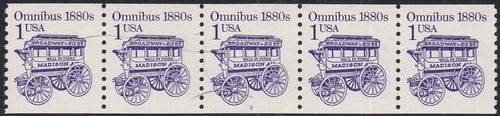 # 2225b (1986) 1880's Omnibus, DG, Not Tag - PS/5, #3, XF MNH