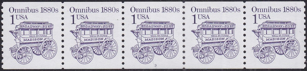 # 2225b (1986) 1880's Omnibus, LGG, Not Tag - PS/5, #3, VF MNH (PNC)