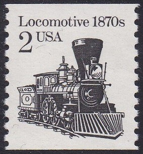 # 2226a (1987) 1870's Locomotive, DG, Not Tag - Coil sgl, XF MNH