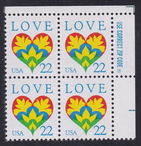 # 2248 (1987) Love - Zip BK/4, UR, MNH