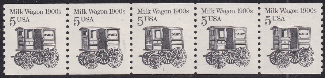 # 2253 (1987) 1900's Milk Wagon, Tag - PS/5, #1, XF MNH